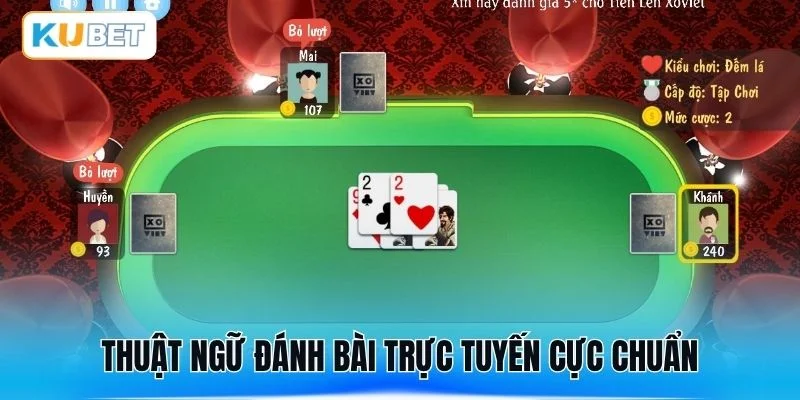 Thuật ngữ đánh bài trực tuyến cực chuẩn